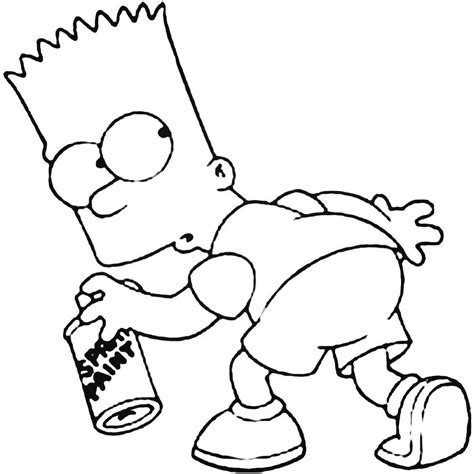 Cartoon Coloring Pages 10 Free Printable Drawings For Kids Bart