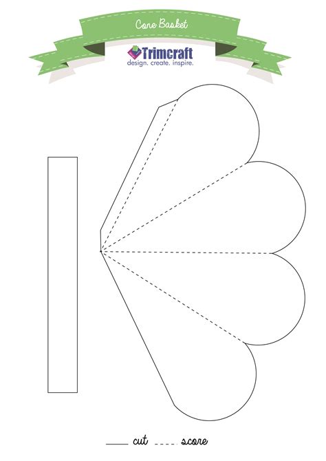 Cone Basket Template Ukarticlesfour Diy