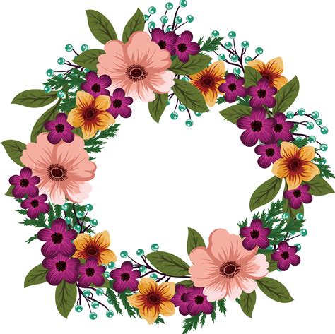 Flower Png Wreath Clip Art Clip Art Library Images And Photos Finder