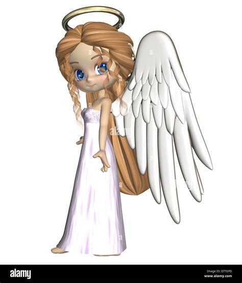 Cute Angel Cartoon Render Stock Photo Alamy