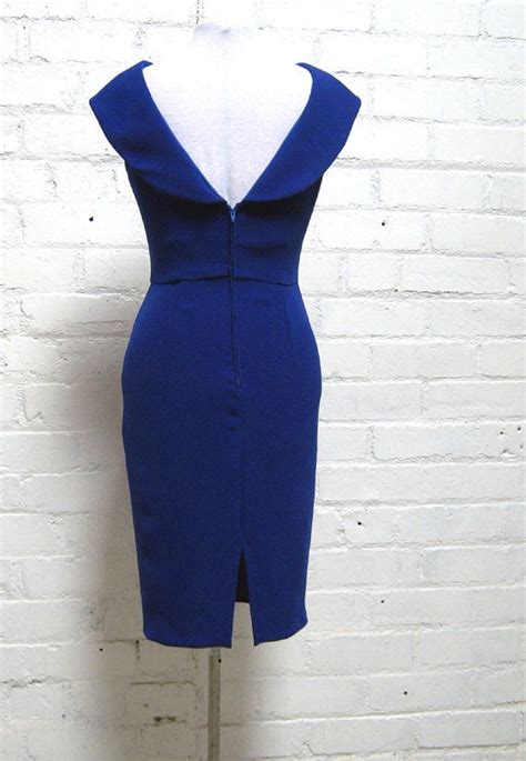 royal blue 1950s style pencil dress marilyn monroe wiggle etsy elegant dresses for women
