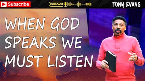 Pastor Tony When God Speaks We Must Listen Youtube