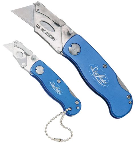 Buy Sheffield Folding Lockback Utility Knife Blue