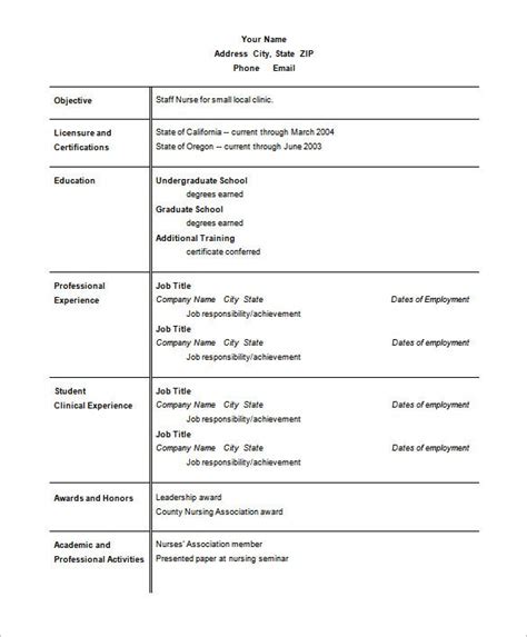 Simple student resume format to download. 34+ Microsoft Resume Templates - DOC, PDF | Free & Premium ...