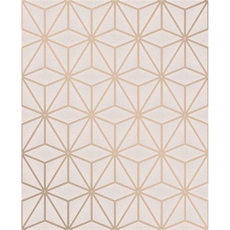2834 42346 Augustin Rose Gold Geometric Wallpaper By Advantage