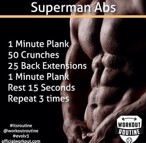 Superman Workout Routine At Home Workouts Workout