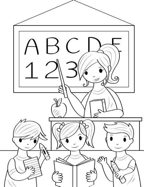Free Printable Teacher Coloring Page Download It At