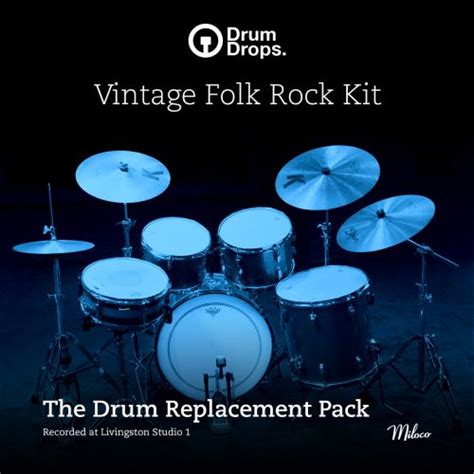 Vintage Folk Rock Kit Drum Replacement Pack By Drumdrops Drum Replacement