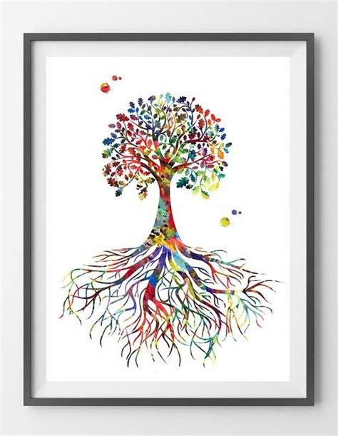 Multi Color Tree Of Life With Images Tree Of Life Art Roots