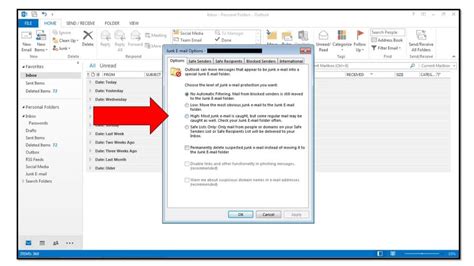 How To Control Junkspam Email In Microsoft Outlook 2013 Teachucomp