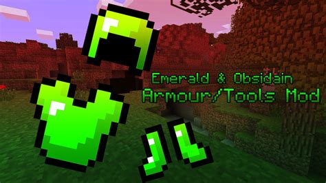 Minecraft Emerald And Obsidain Armourtools Mod 18
