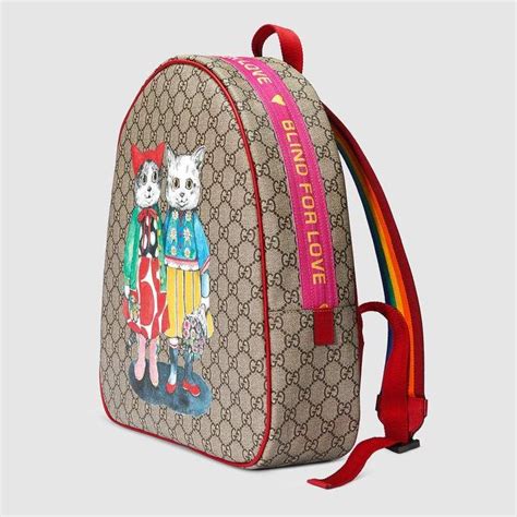 Gucci Childrens Gg Kitten Friends Backpack Girls Bags Gucci Kids Bags
