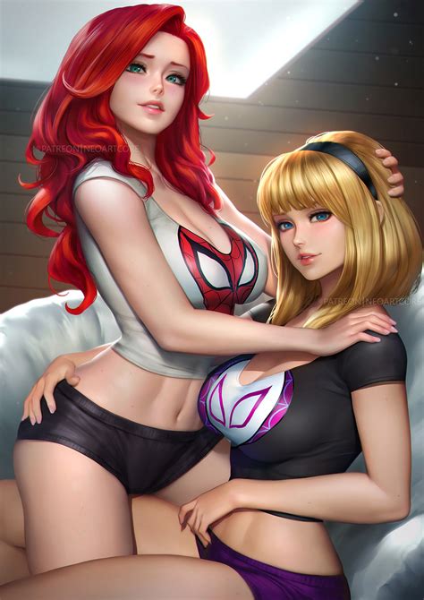 mary jane and gwen stacy by neoartcore hentai foundry