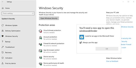 Youll Need A New App To Open This Windowsdefender
