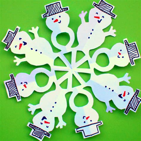 How To Cut Snowman Snowflakes 2 Ways Pink Stripey Socks