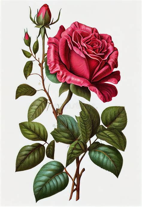 Rose Flower Botanical Illustration Roses Flowers Rose Abstract