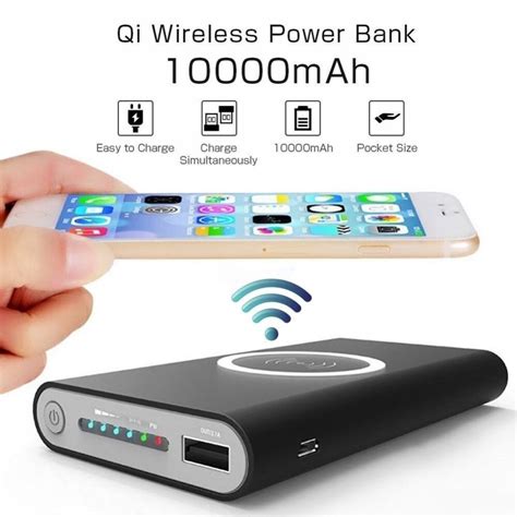 Power bank 10000 мач 21. Qi Wireless Charger Power Bank 10000mAh 10000 mAh ...