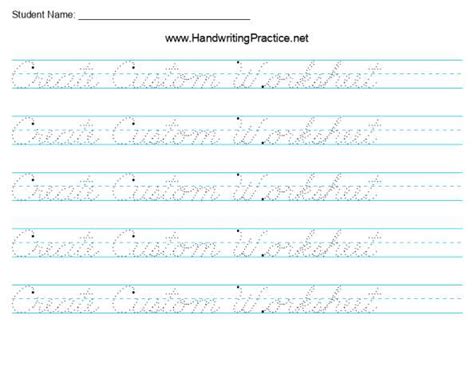 9 Free Printable Handwriting Worksheets Bostitch Office Cursive