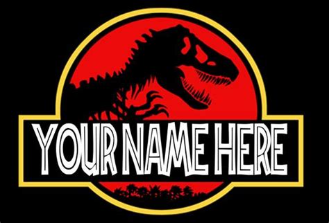 Set dinosaur logo design element jurassic park vector. Jurassic Park Personalized Logo