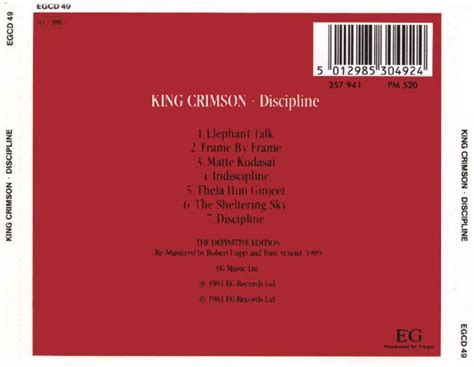 King Crimson King Crimson Discipline 1981
