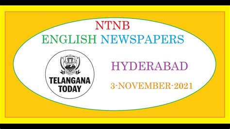 Telangana Today Hyderabad November Wednesday Youtube