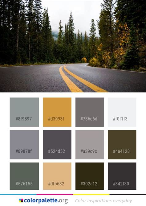 Road Nature Path Color Palette With Images Urban Color Palette