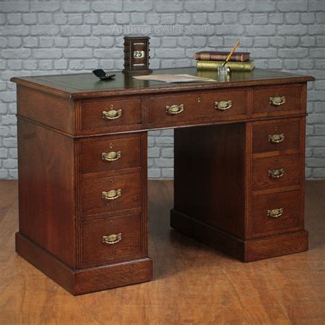 Oak Pedestal Desk C1890 Antiques Atlas
