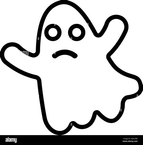 Ghost Icon Vector Isolated Contour Symbol Illustration Stock Vector