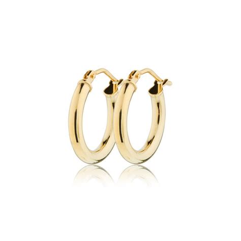 Solid Gold Small Rounded Hoop Earrings — Lily And Roo Pearl Cluster