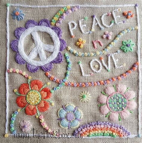 Peace N Love Crewel Embroidery Pattern and Kit | Etsy | Crewel ...