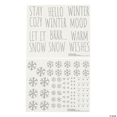 Winter Ornament Decal Sticker Sheets 6 Sheets Oriental Trading