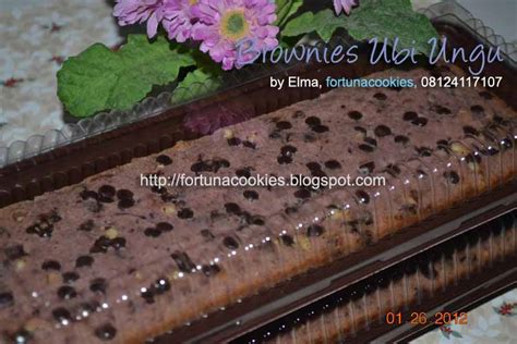 Bedax chip ungu dan biasa. FORTUNA COOKIES: Brownies Ubi Ungu
