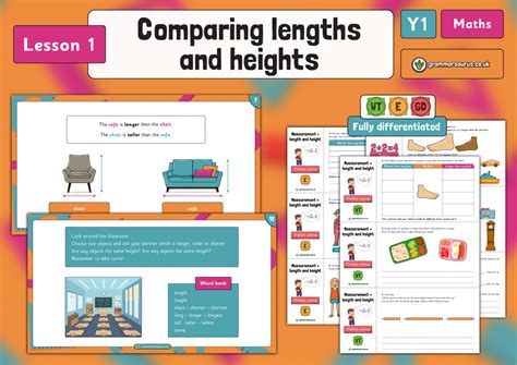 Year 1 Length And Height Compare Lengths And Heights Lesson 1
