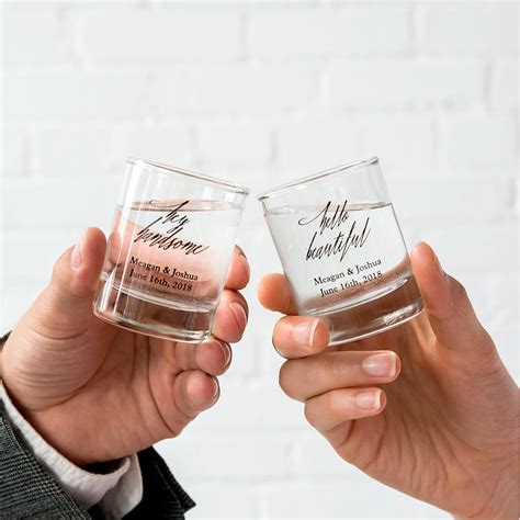 Custom Printed Clear Shot Glass Wedding Favour Shot Glass Wedding Wedding Shot Glasses Shot