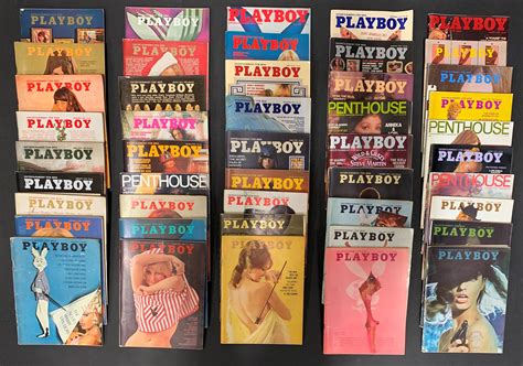 Lot Collection Of Vintage Playbabe Magazines