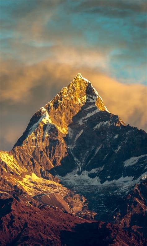 480x800 Wallpaper Annapurna Nepal Himalayas Mountains Sky Nature