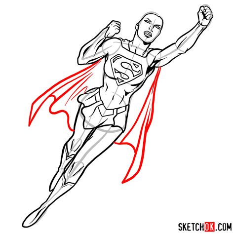 How To Draw A Flying Superhero For Kids