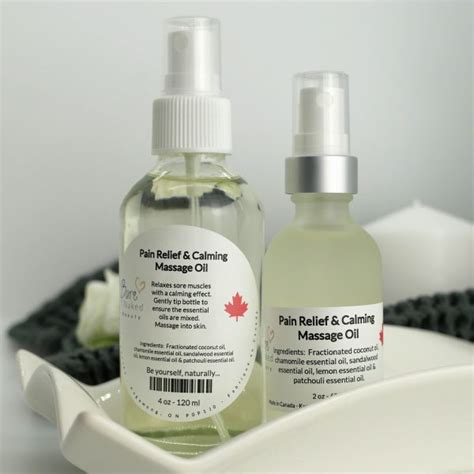 Pain Relief And Calming Massage Oil Bare Naked Beauty