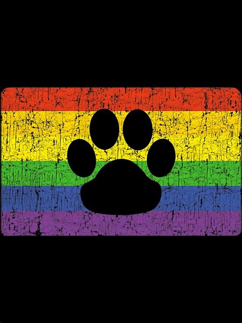 Gay Furry Pride Fandom Paw Rainbow Lgbt Flag Photographic Print By Aaroncross Redbubble