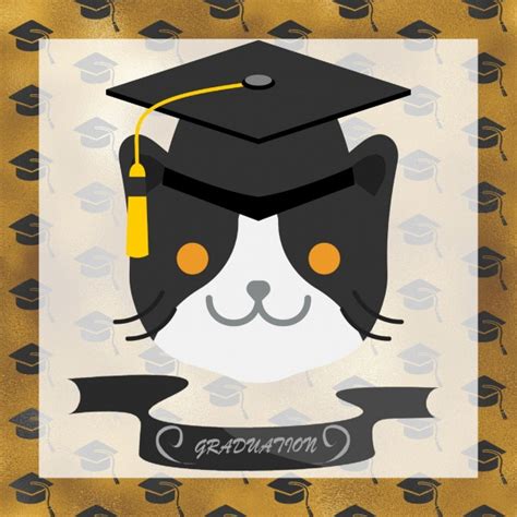 Cat Graduate Poster Kostenloses Stock Bild Public Domain Pictures