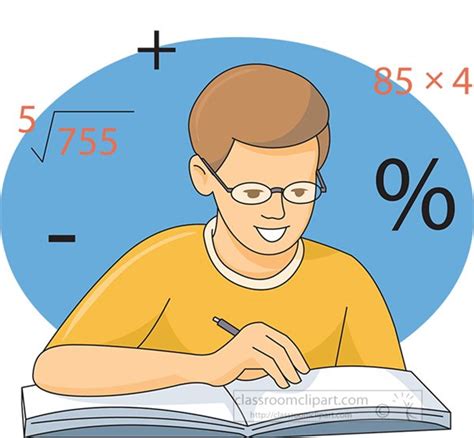 Mathematics Clipart Student Solving Mathematics Problem Classroom