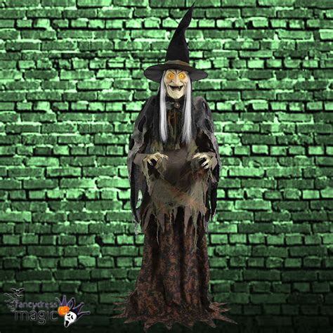 Scary Life Size Standing Animated Swamp Hag Witch Halloween Moving