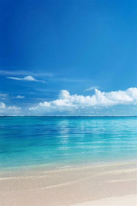 I Love The Blue Sea With The Blue Sky Beach Wallpaper