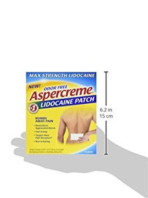 Aspercreme Max Strength Pain Relieving Lidocaine Patch 394 X 55