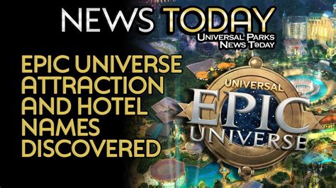 Epic Universe Attraction And Hotel Names Discovered Youtube