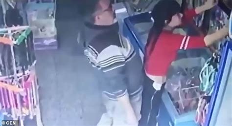 Shop Assistant Slaps Customer Across The Face After He Thrust His Groin