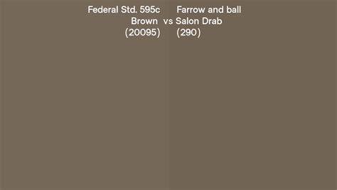 Federal Std 595c Brown 20095 Vs Farrow And Ball Salon Drab 290