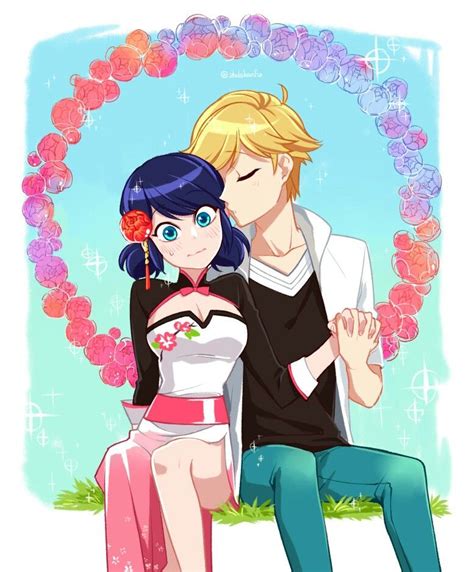 Miraculous Ladybug Adrien Agreste X Marinette Dupain Cheng Adrienette Adrien And Marinette