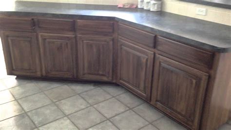 For beauty that goes beyond wood. Re-Stain Shade Glaze Kitchen Cabinets Completed Old ...