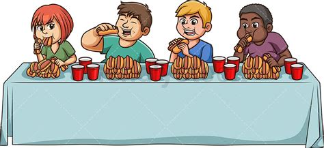 Hot Dog Eating Contest Clipart Hot Dog Eating Contest Images Stock